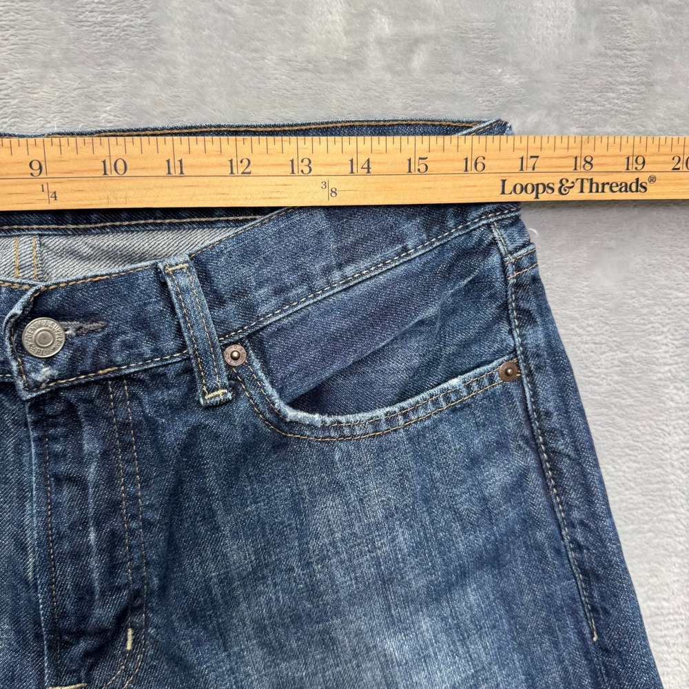 Denim & Supply Ralph Lauren Jeans Men 34x32 Blue Straight Fit Distressed Denim - Picture 5 of 13